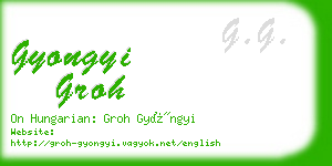 gyongyi groh business card